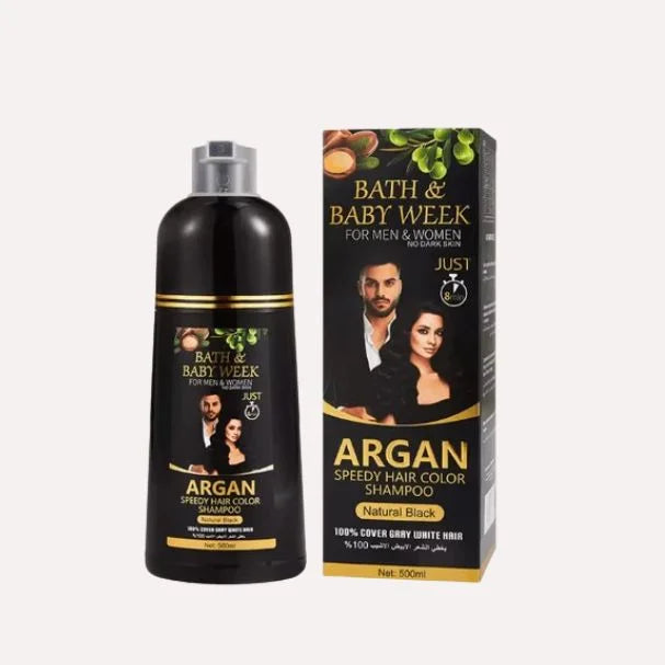 Argan Speedy Hair Color Shampoo – Natural Black