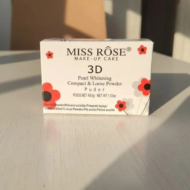 Miss Rose 3D Pearl Whitening Powder – Bright Matte Finish